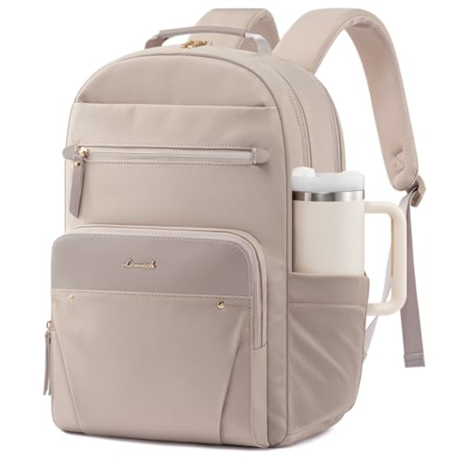 Leather Work Is - Laptop Backpack for Women with Leather