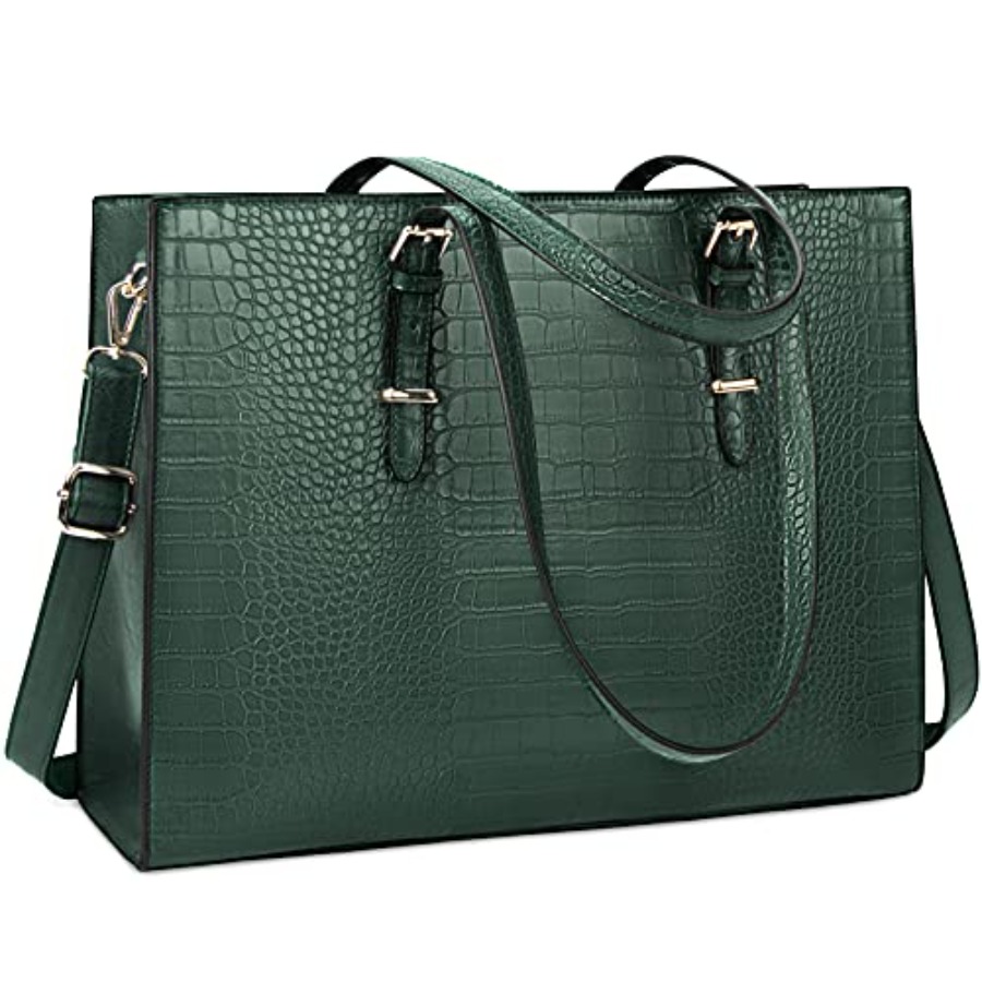 Leather Work Bag Laptop - Laptop Bag for Women 15.6 Inch