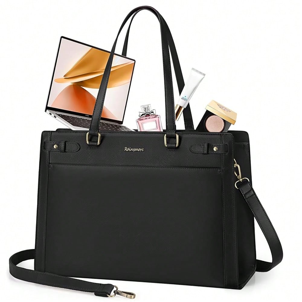 Leather Work Bag Laptop - Laptop Bag For Women 15.6 Inch