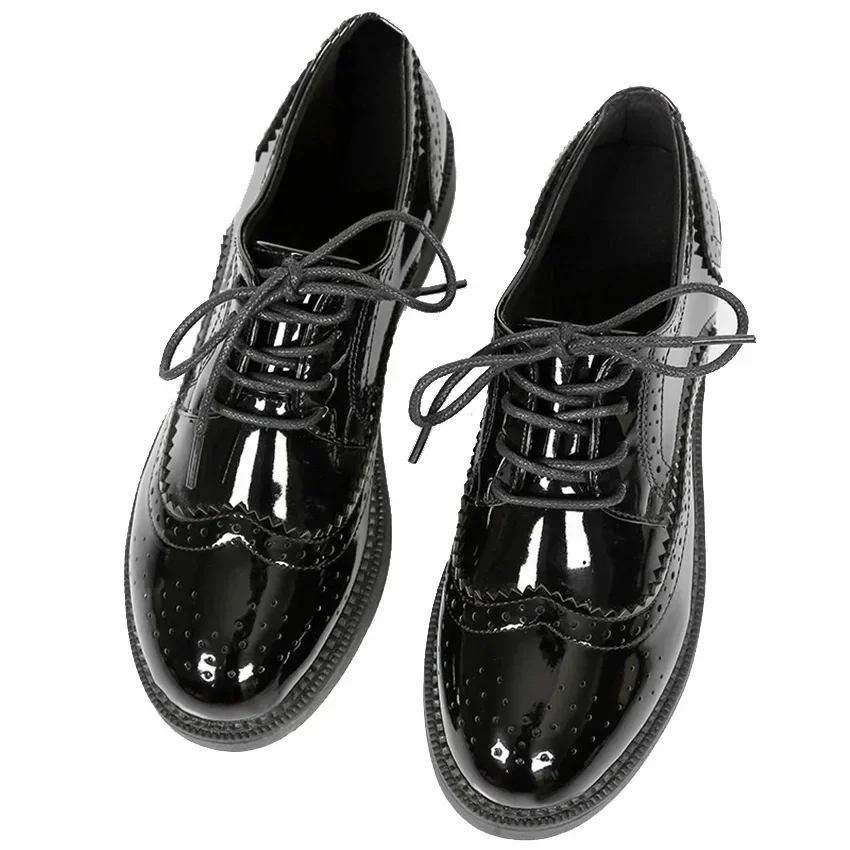Leather Work Women Shoes - 2025 Autumn Women Oxford Flats Shapes