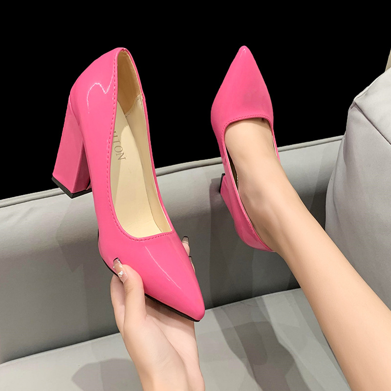 Leather Work Dress - 2025 New High Heeled Women's Spring