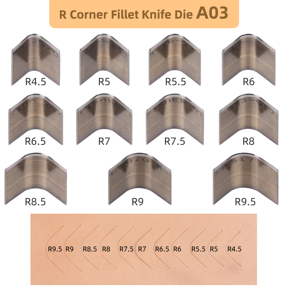Round Knife Leatherwork - R2-R18 Angle Round Leather Punchs Cutting