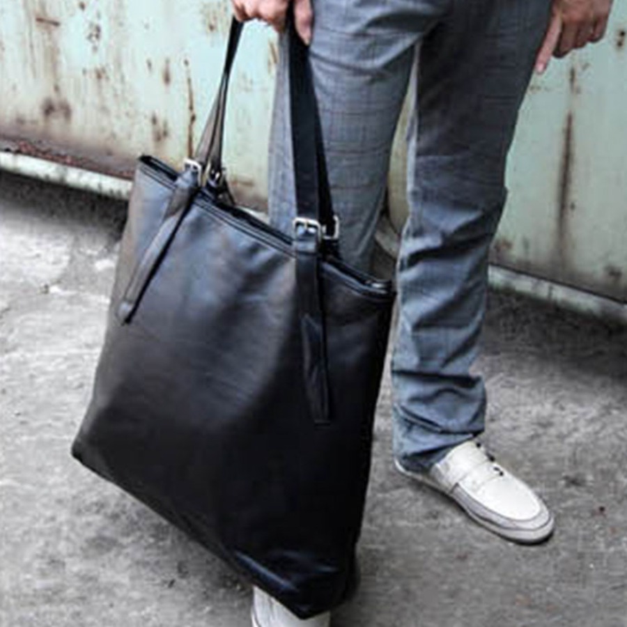 Leather Work Bag Laptop - 【New Arrival】Men's Large Leather Tote Bag,