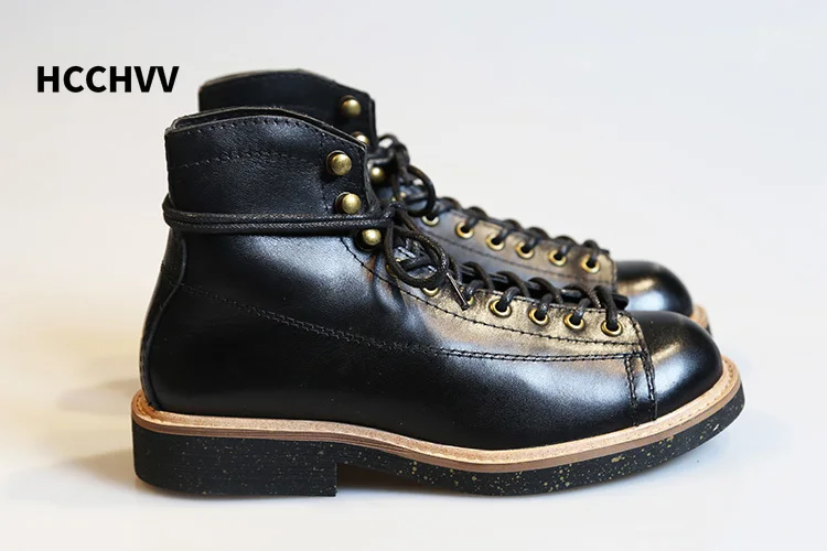 Men's Round Head Locomotive Wo - Leather Work Women Shoes recension och pris