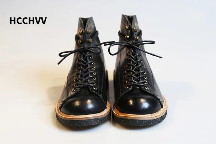 Men's Round Head Locomotive Wo - Leather Work Women Shoes recension och pris