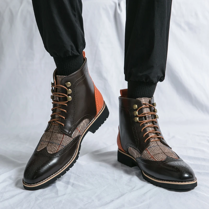 Retro Black High Top Men's Bro - Leather Work Dress recension och pris