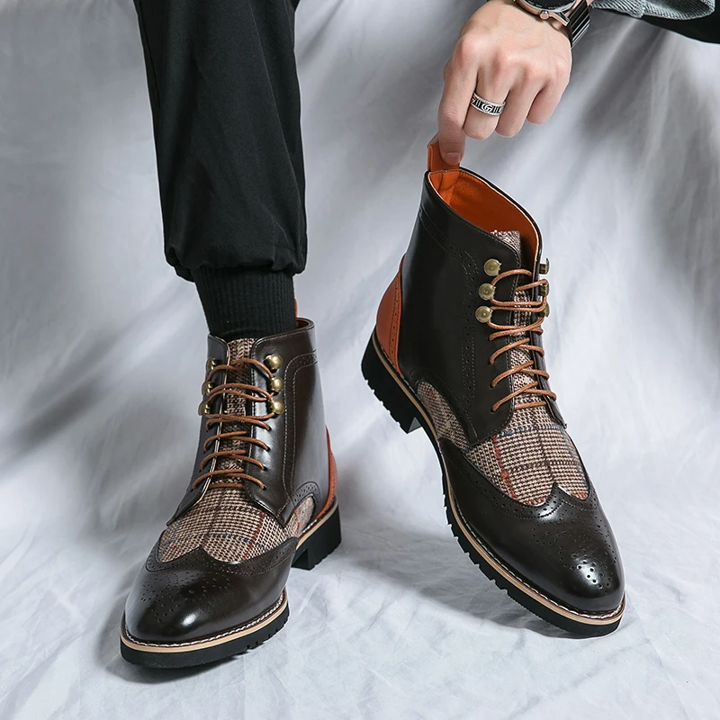 Retro Black High Top Men's Bro - Leather Work Dress recension och pris