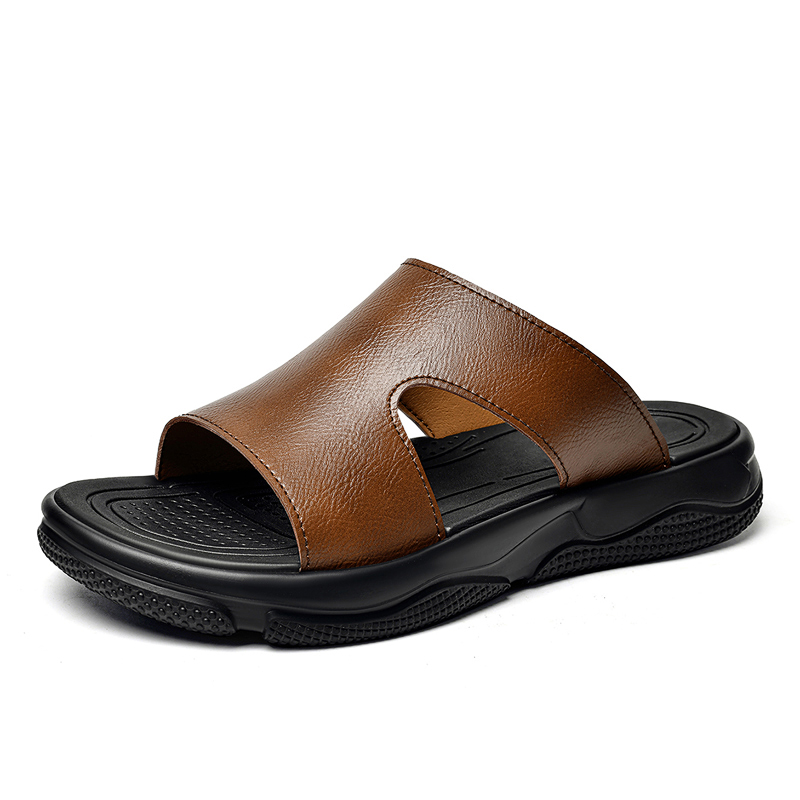 Men's Leather Slide Sandals No - Leather Work Flats recension och pris