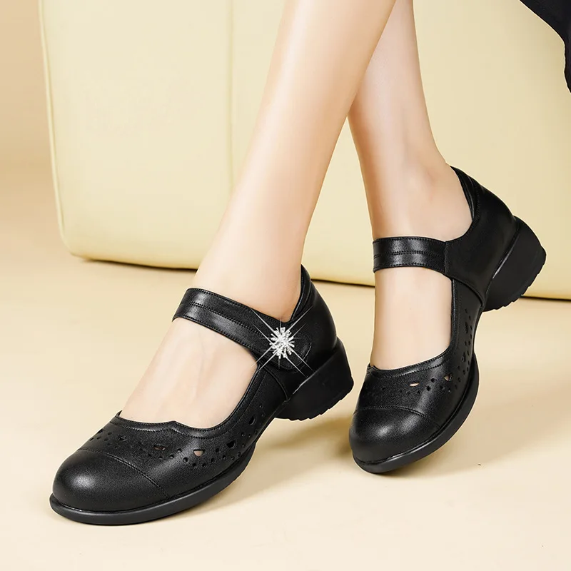 3cm All Match Breathable Comfo - Leather Work Women Shoes recension och pris