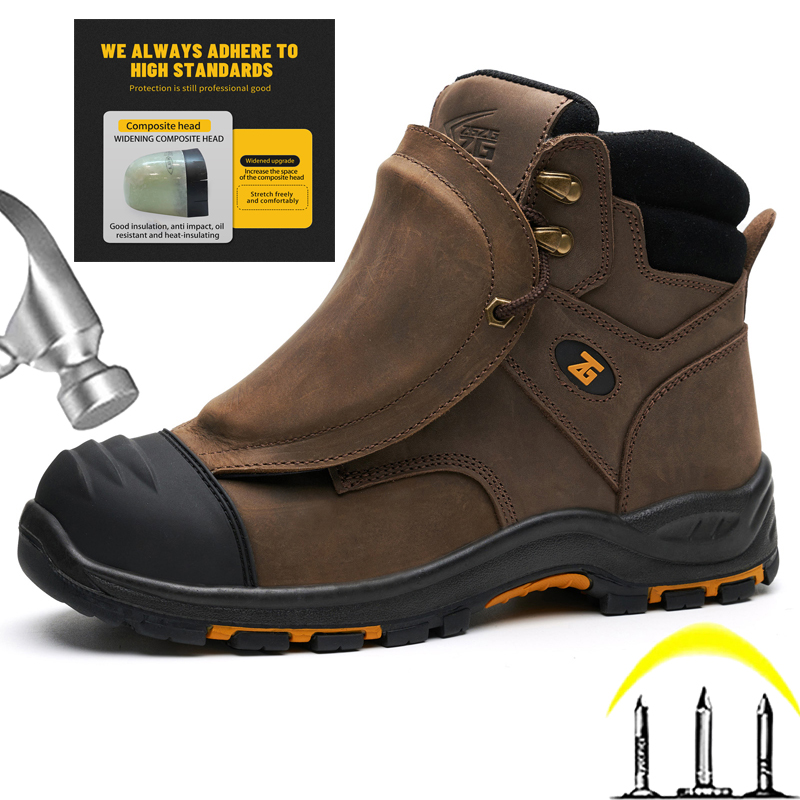 Genuine leather Work Safety Bo - Leather Work Flats recension och pris