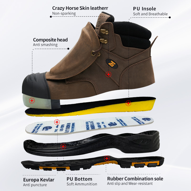 Genuine leather Work Safety Bo - Leather Work Flats recension och pris