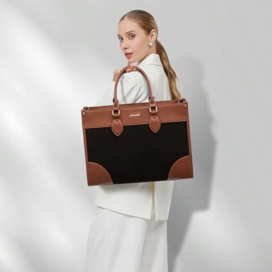Laptop Bag For Women 15.6 Lnch - Leather Work Bag Laptop recension och pris
