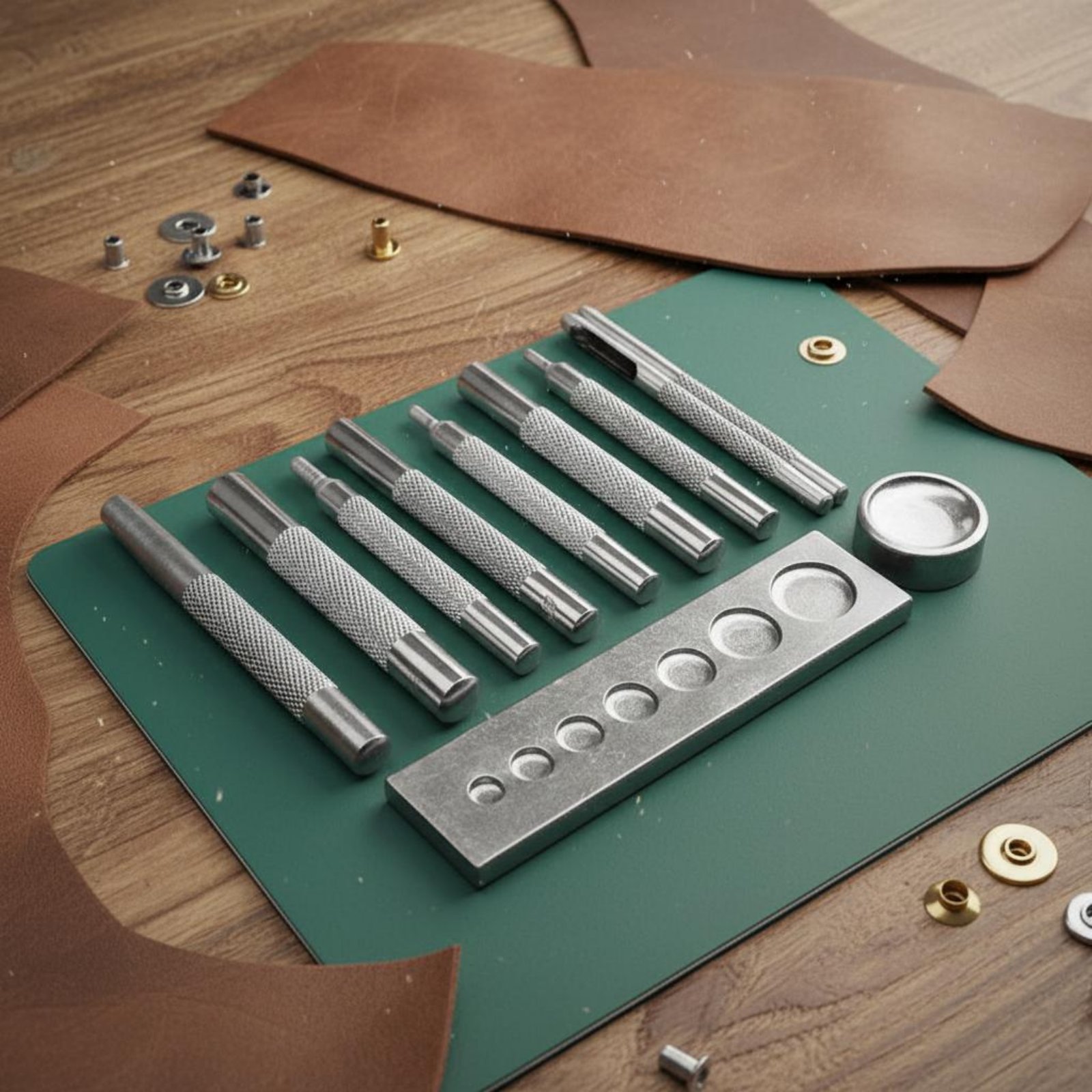 11 Pieces Snap Fastener Tool S - Leatherwork Rivet Setter recension och pris