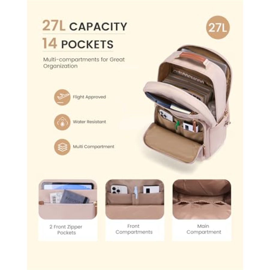 Laptop Backpack for Women with - Leather Work Is recension och pris