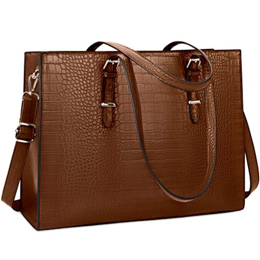 Laptop Bag for Women 15.6 Inch - Leather Work Bag Laptop recension och pris