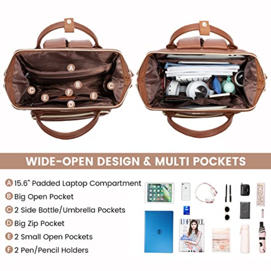 Leather Laptop Backpack for Wo - Leather Work Is recension och pris
