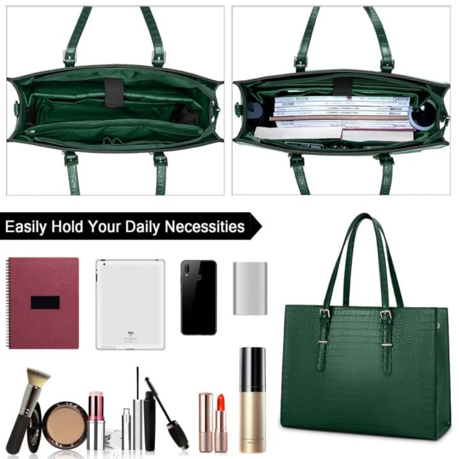 Laptop Bag for Women 15.6 Inch - Leather Work Bag Laptop recension och pris
