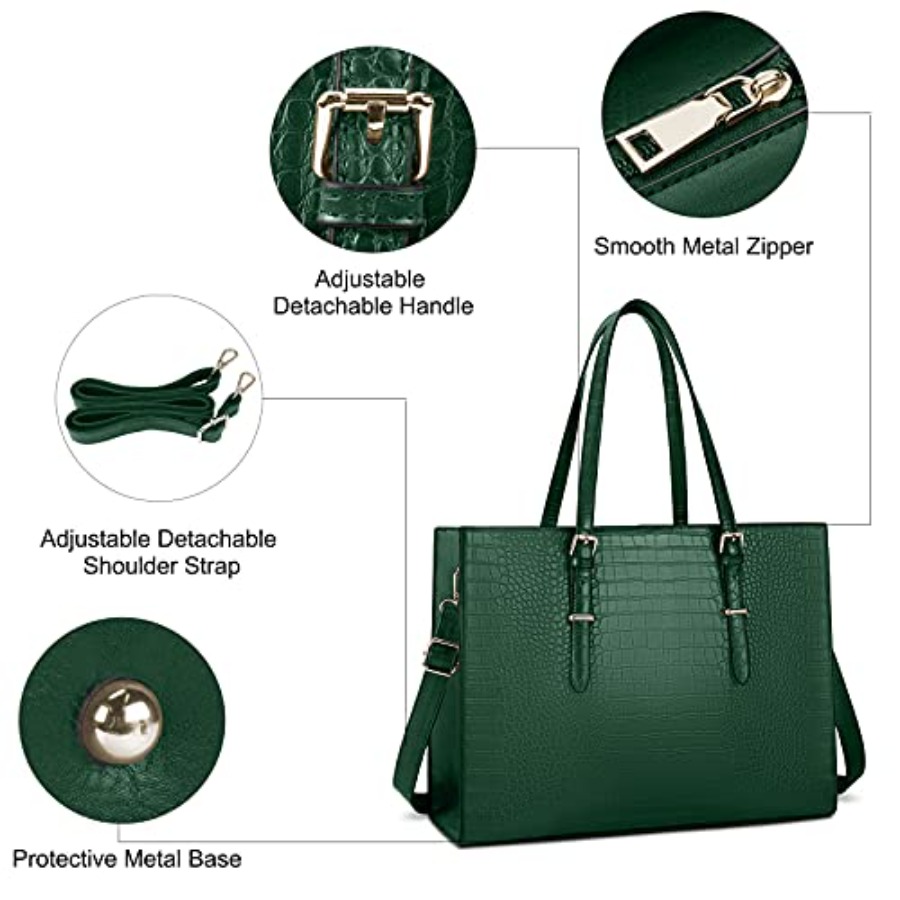 Laptop Bag for Women 15.6 Inch - Leather Work Bag Laptop recension och pris
