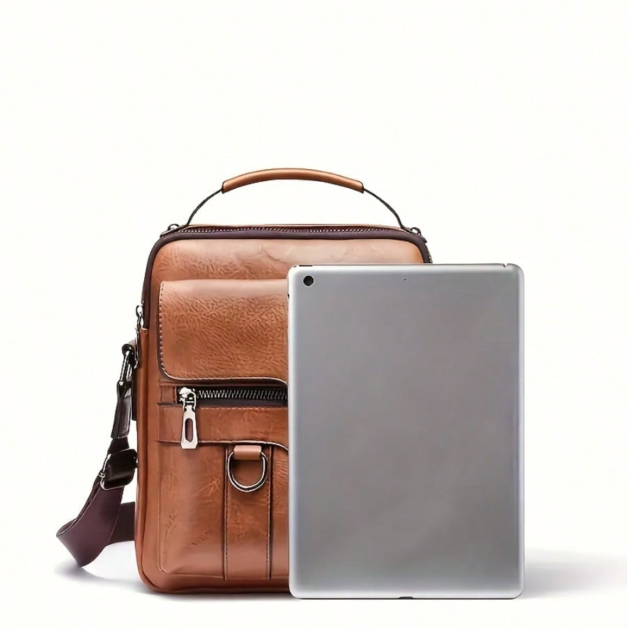 Durable Waxed Canvas & PU Leat - Leather Work Bag Laptop recension och pris