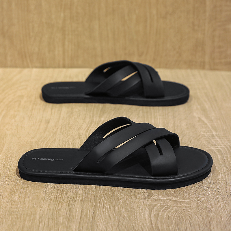 Men's Flat Bottom Sandals Casu - Leather Work Flats recension och pris