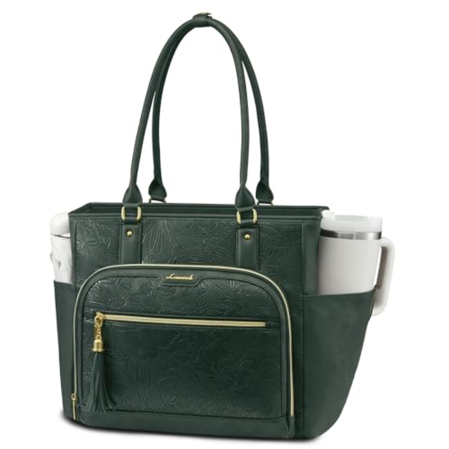 Laptop Tote Bag for Women With - Leather Work Bag Laptop recension och pris