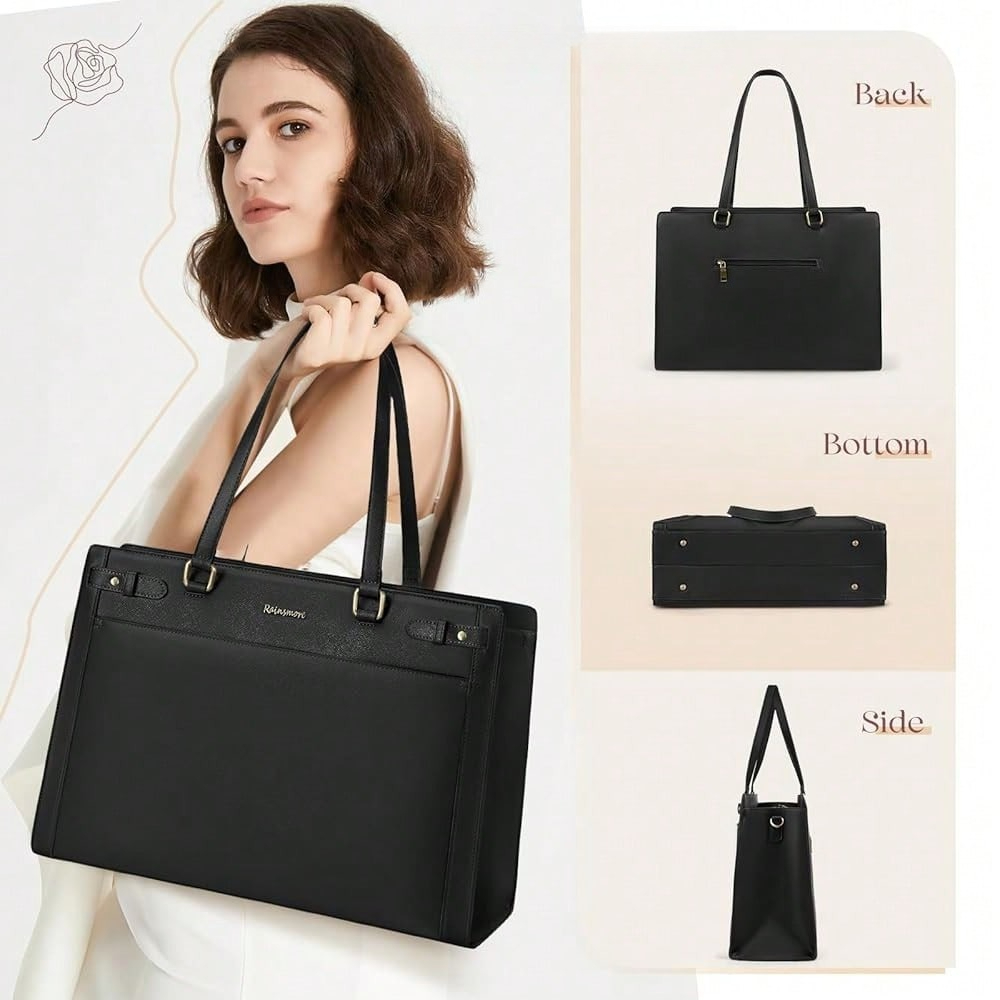 Laptop Bag For Women 15.6 Inch - Leather Work Bag Laptop recension och pris