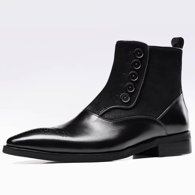 High-end Men's Cowhide Chelsea - Leather Work Dress recension och pris