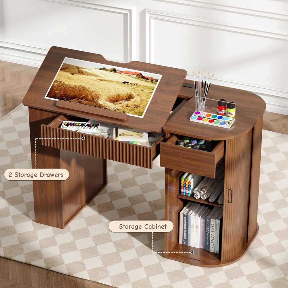 Storage Cabinet Desk with Draw - Leather Work Is recension och pris