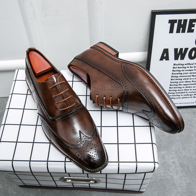 Luxury Brand Men's Brogue Shoe - Leatherworking Classic recension och pris