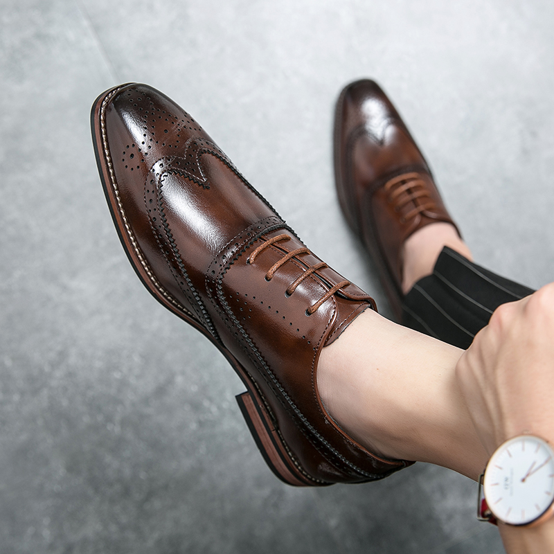 Luxury Brand Men's Brogue Shoe - Leatherworking Classic recension och pris