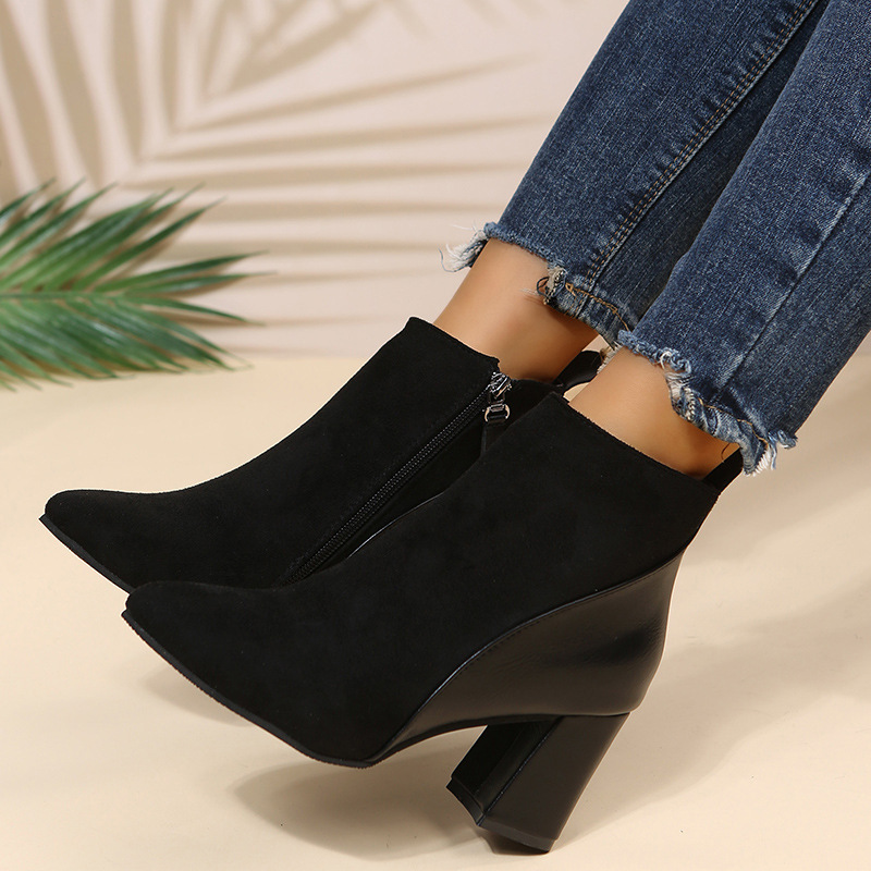 Women's Colorblock Ankle Boots - Leather Work Youtube recension och pris
