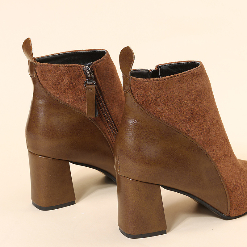 Women's Colorblock Ankle Boots - Leather Work Youtube recension och pris
