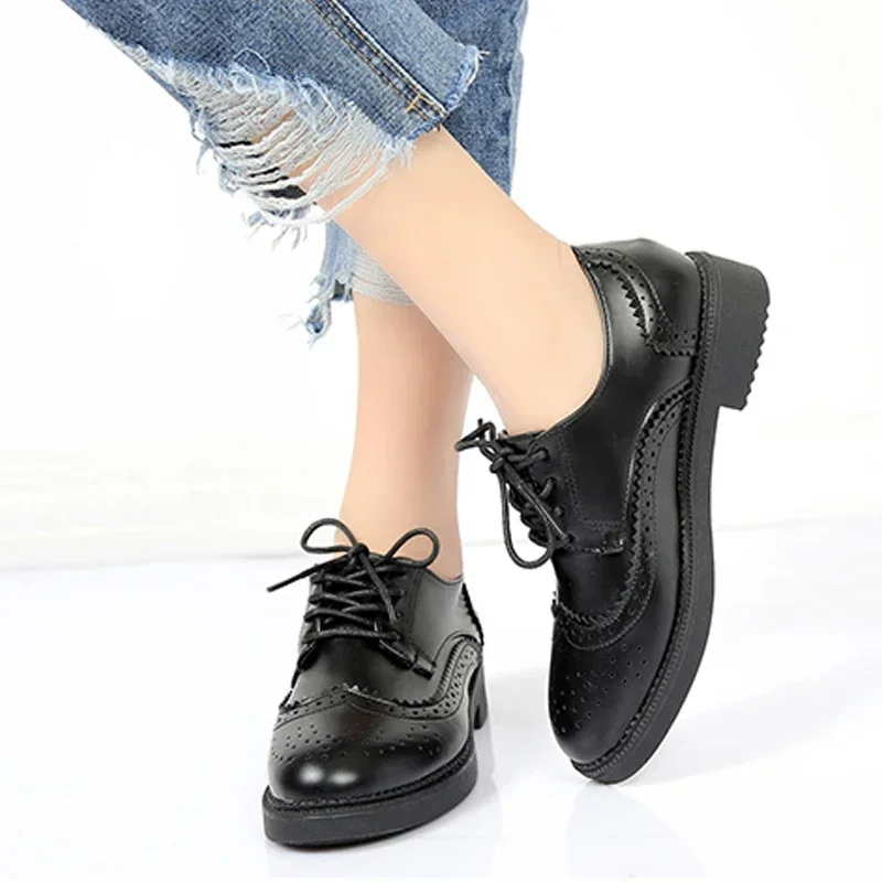 2025 Autumn Women Oxford Flats - Leather Work Women Shoes recension och pris