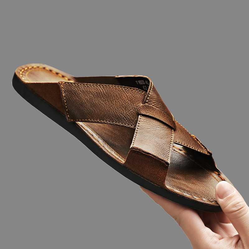 Fashion Genuine Leather Men Sl - Leather Work Flats recension och pris
