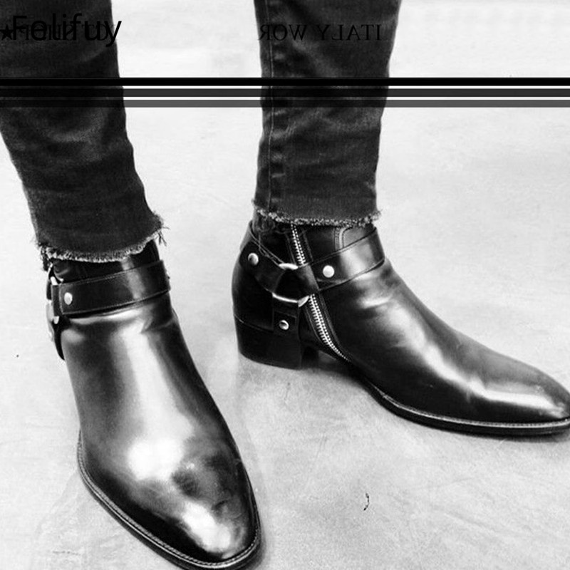 Buckle Low Heel Men's Genuine  - Leather Work Dress recension och pris