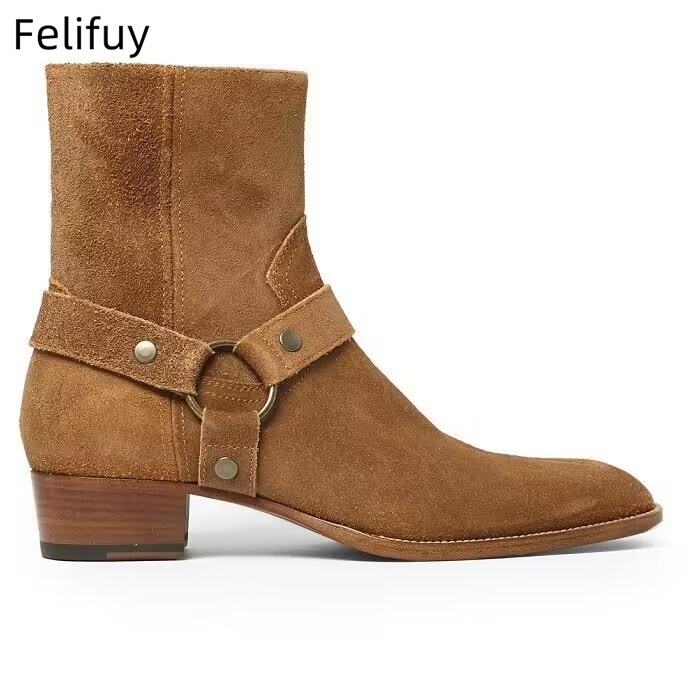 Buckle Low Heel Men's Genuine  - Leather Work Dress recension och pris