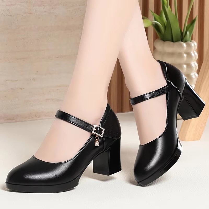 6cm Vintage Quality Shallow Mo - Leather Work Women Shoes recension och pris