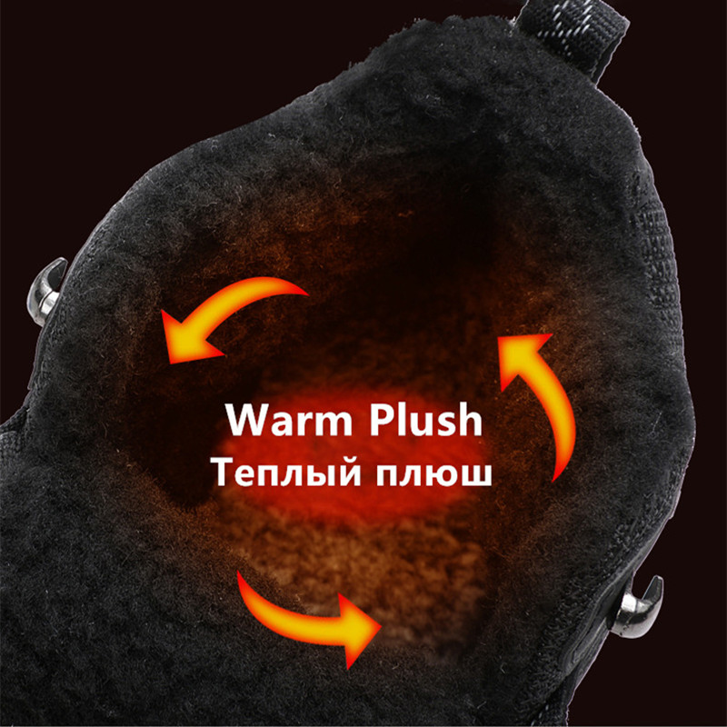 Winter Men's Boots Warm Plush  - Leather Work Flats recension och pris