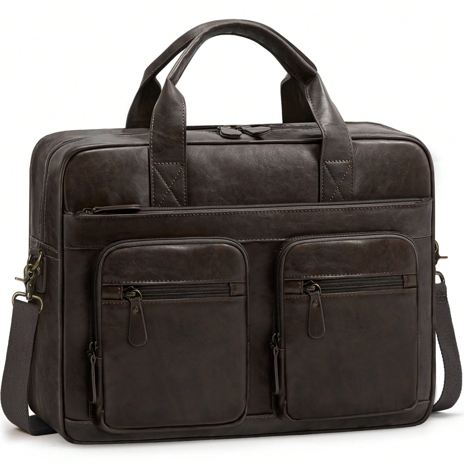 Vintage Messenger Bag For Men  - Leather Work Bag Laptop recension och pris