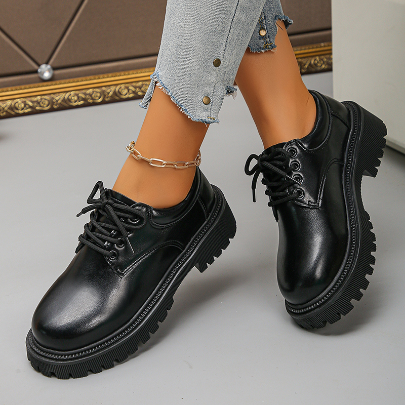 Women's Platform Oxford Shoes  - Leather Work Dress recension och pris