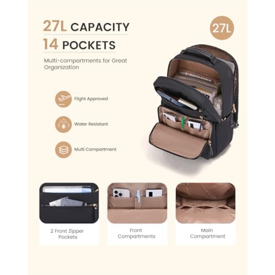 Laptop Backpack for Women with - Leather Work Is recension och pris