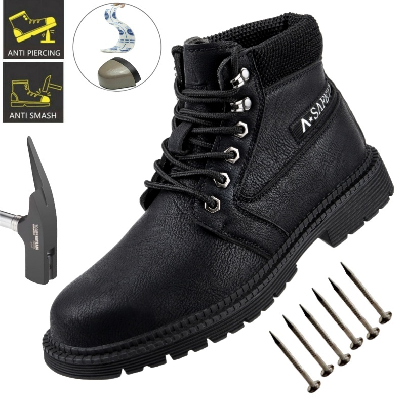 Men Boots Outdoor Leather Ankl - Leatherworking Classic recension och pris