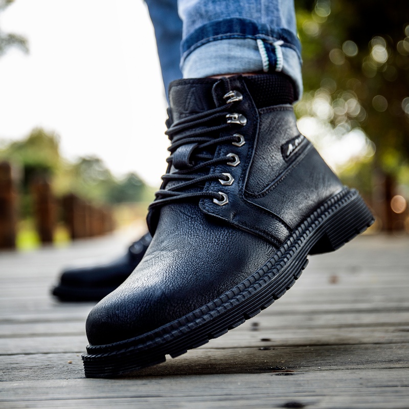 Men Boots Outdoor Leather Ankl - Leatherworking Classic recension och pris