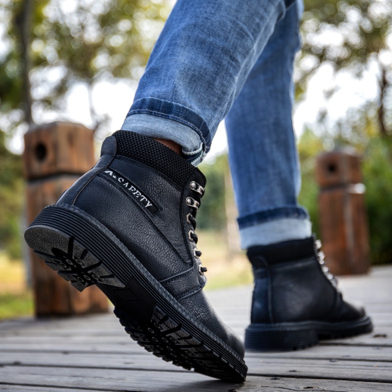 Men Boots Outdoor Leather Ankl - Leatherworking Classic recension och pris
