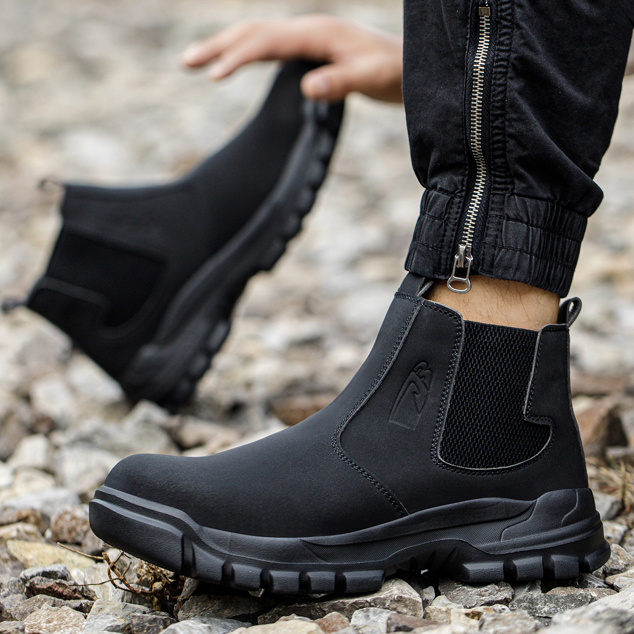 Waterproof Men's Safety Work B - Leather Work Flats recension och pris