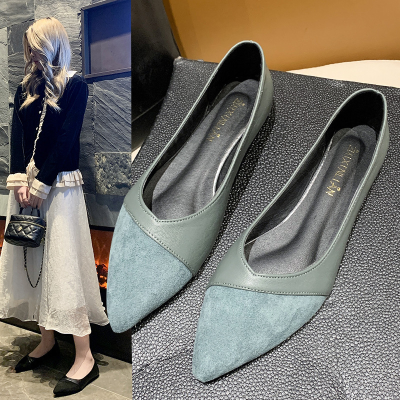 Flat black leather shoes for w - Leather Work Women Shoes recension och pris