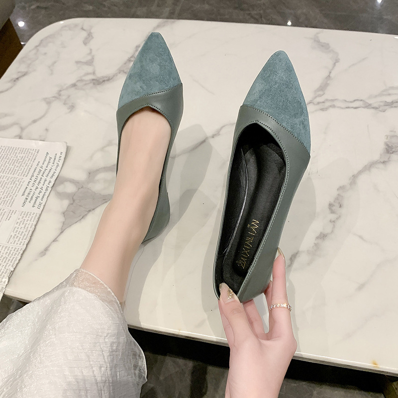 Flat black leather shoes for w - Leather Work Women Shoes recension och pris