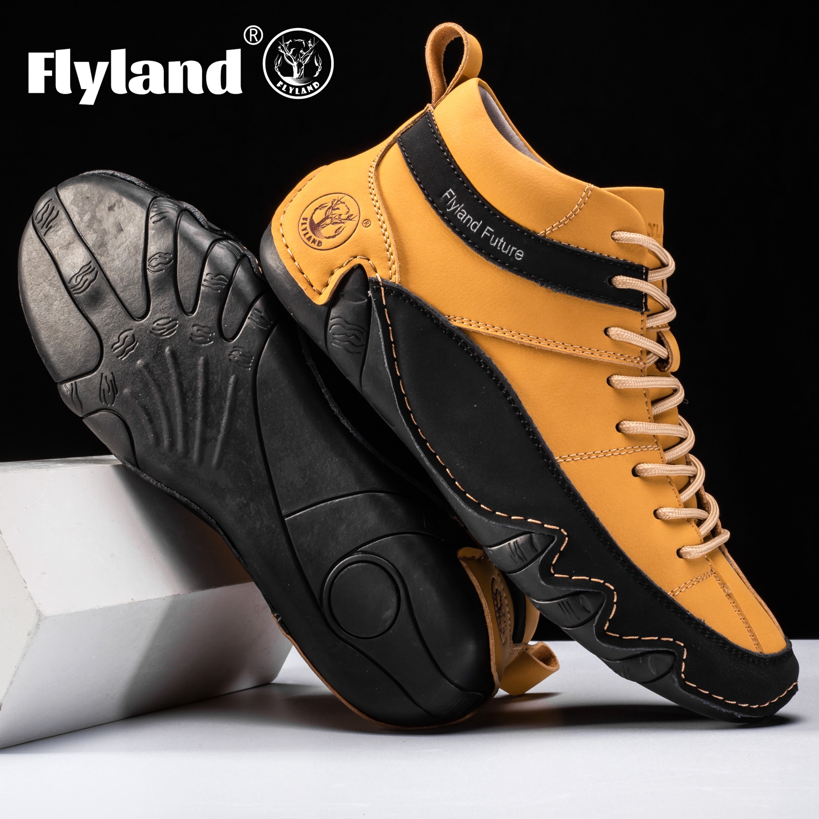 FLYLAND Men'S Fashion Sneaker  - Leather Work Dress recension och pris