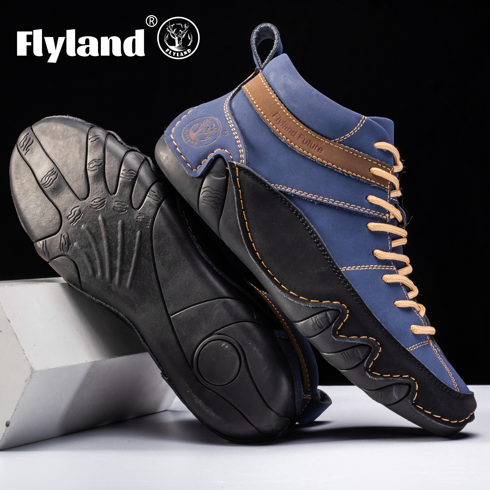 FLYLAND Men'S Fashion Sneaker  - Leather Work Dress recension och pris