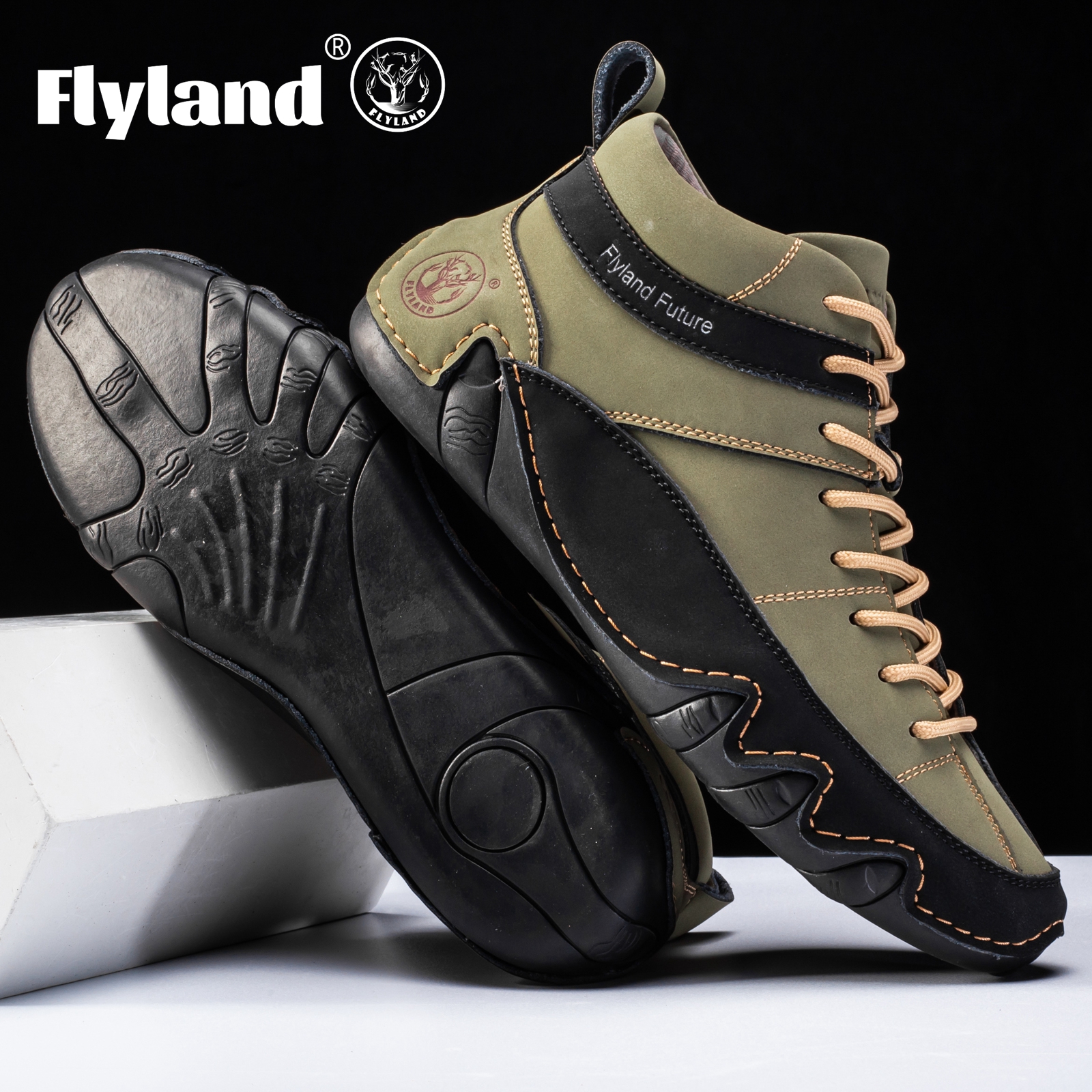 FLYLAND Men'S Fashion Sneaker  - Leather Work Dress recension och pris